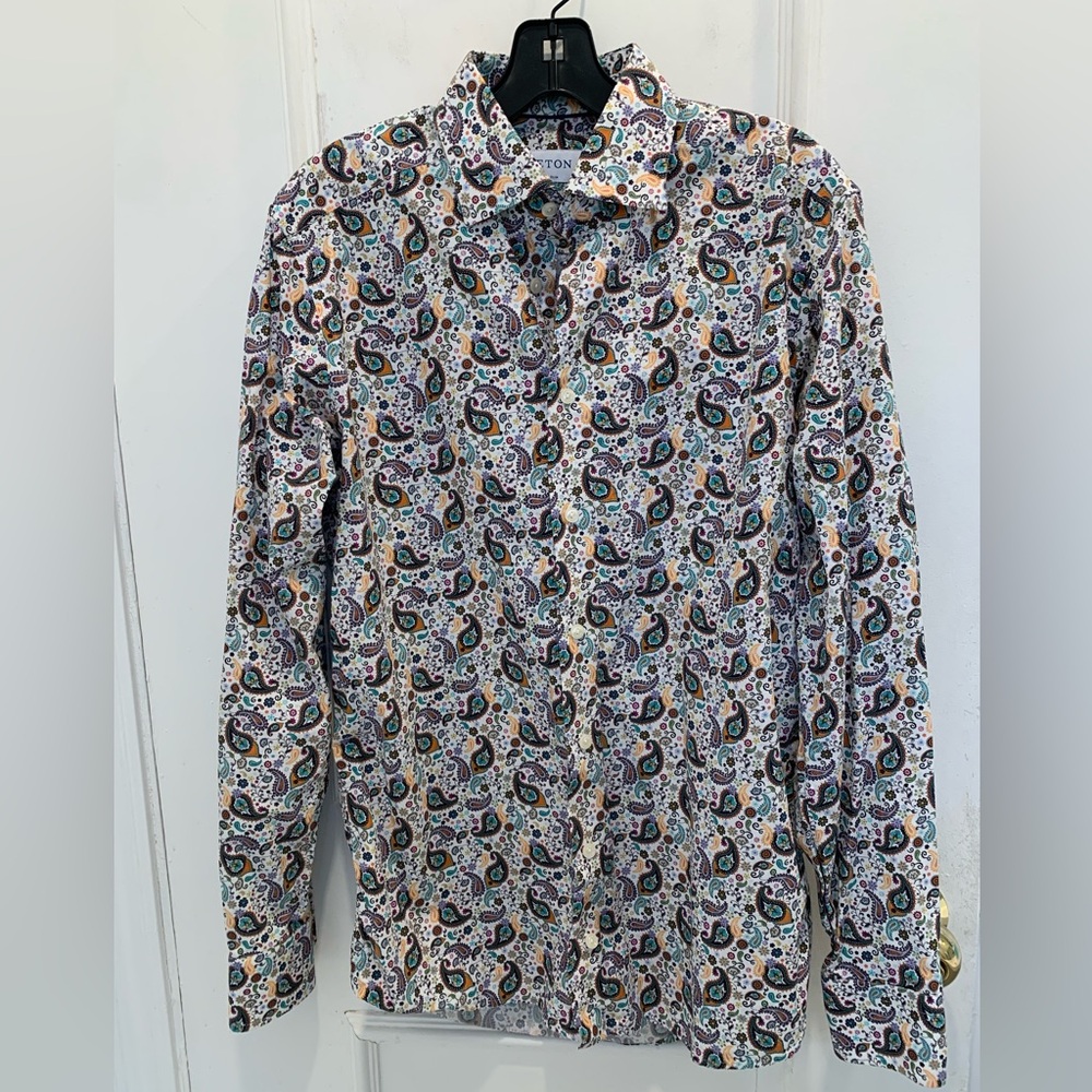 Eton paisley dress shirt. Size 15 1/2.